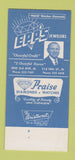 Matchbook Cover - Epp's Jewelry Birmingham AL 30 Strike SAMPLE