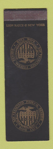 Matchbook Cover - San Francisco Federal Reserve Bank Club CA SAMPLE