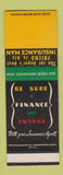 Matchbook Cover - Insurance Stock Cut SAMPLE