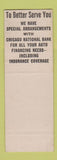 Matchbook Cover - Insurance Stock Cut SAMPLE