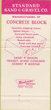 Matchbook Cover - Standard Sand Gravel concrete Wheeling WV WEAR 30 Strike