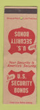 Matchbook Cover - US Security Bonds WORN SAMPLE