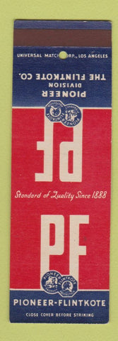 Matchbook Cover - Pioneer Division Flintkote SAMPLE