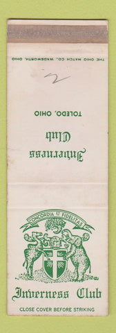 Matchbook Cover - Inverness Club Toledo OH WEAR SAMPLE