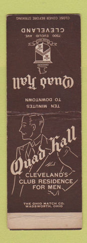 Matchbook Cover - Quad Hall Cleveland OH WEAR SAMPLE