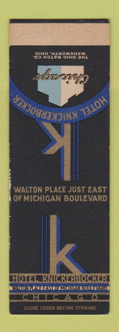 Matchbook Cover - Hotel Knickerbocker Chicago IL SAMPLE