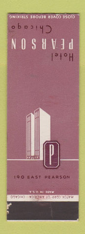 Matchbook Cover - Hotel Pearson Chicago IL SAMPLE