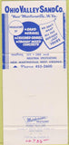Matchbook Cover - Ohio Valley Sand Concrete New Martinsville WV 30 Strike