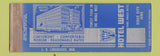 Matchbook Cover - Hotel West Sioux City IA WEAR SAMPLE