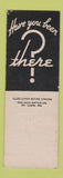 Matchbook Cover - Biltmore Club Kansas City MO SAMPLE