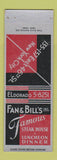 Matchbook Cover - Fan & Bill's Steak House New York City deco SAMPLE