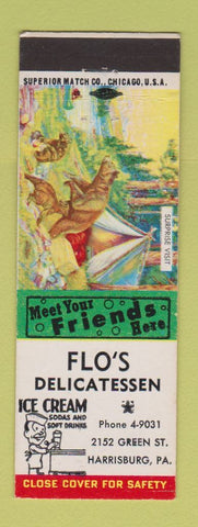 Matchbook Cover - Flo's Deli Harrisburg PA