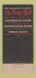 Matchbook Cover - Brass Rail New York City Brooklyn NY 30 Stick