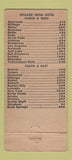 Matchbook Cover - Broadway Hotel Thermopolis WY low phone # 30 Stick