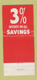 Matchbook Cover - City Bank of Detroit MI WEAR 30 Stick
