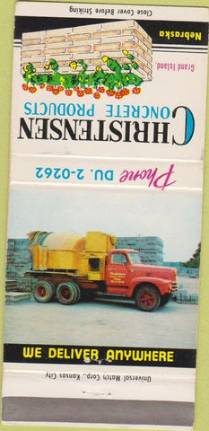 Matchbook Cover - Christensen Concrete Grand Island NE 30 Strike