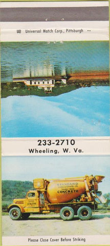 Matchbook Cover - Standard Concrete Wheeling WV 30 Strike