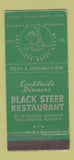 Matchbook Cover - Black Steer Restaurant Hallandale FL 30 Stick