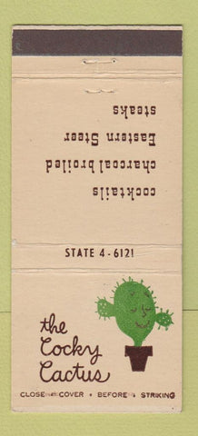 Matchbook Cover - The Cocky Cactus Sherman Oaks CA 30 Stick
