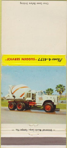 Matchbook Cover - Bay Concrete Tampa FL BLANK 30 Strike