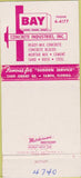 Matchbook Cover - Bay Concrete Tampa FL BLANK 30 Strike