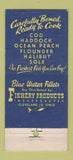 Matchbook Cover - Blue Water Frozen Fish Cleveland OH 30 Stick