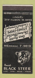 Matchbook Cover - Menard's Black Steer Chicago IL 30 Stick