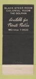 Matchbook Cover - Menard's Black Steer Chicago IL 30 Stick