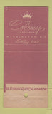 Matchbook Cover - Colony Restaurant Washington DC 30 Stick