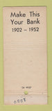 Matchbook Cover - Commonwealth Trust Company North Pittsburgh PA 30 Stick
