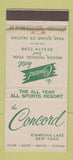 Matchbook Cover - The Concord Kiamesha Lake NY WEAR 30 Stick