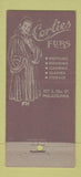Matchbook Cover - Corlies Furs Philadelphia PA 30 Stick