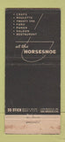 Matchbook Cover - Benny Binion's Horseshoe Casino Las Vegas NV WORN 30 Stick