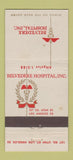 Matchbook Cover - Belvedere Hospital Los Angeles CA 30 Stick