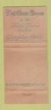 Matchbook Cover - Cotillion Room Hotel Pierre New York City 30 Stick