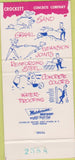 Matchbook Cover - Crockett Concrete Co Dallas TX 30 Strike