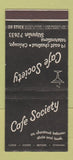 Matchbook Cover - Cafe Society Chicago IL 30 Stick