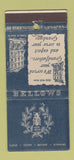 Matchbook Cover - Bellows Wines Liquor New York City 30 Stick