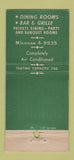 Matchbook Cover - Beck's Restaurant North Philadelphia PA 30 Stick