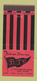 Matchbook Cover - Bath and Tennis Club Westhampton Beach LI NY 30 Stick