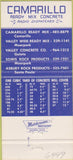 Matchbook Cover - Camarillo Concrete Camarillo CA Goleta  30 Strike