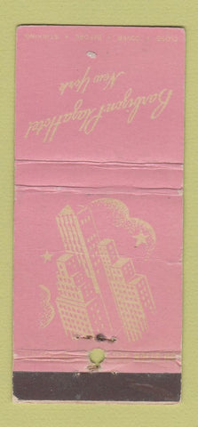 Matchbook Cover - Barbizon Plaza Hotel New York City 30 Stick