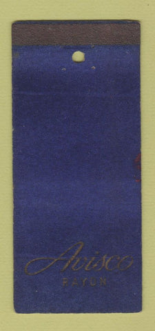 Matchbook Cover - Avisco Rayon FUZZY! 30 Stick