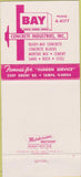 Matchbook Cover - Bay Concrete Tampa FL  30 Strike