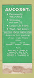 Matchbook Cover - Aucoset Rayon American Viscose WEAR 30 Stick