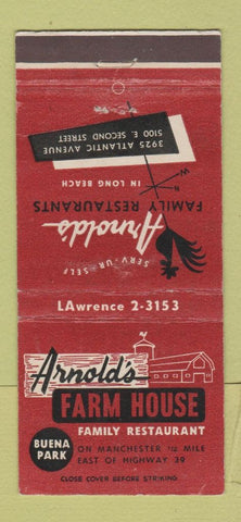 Matchbook Cover - Arnold's Farm House Buena Park CA 30 Stick