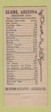 Matchbook Cover - Apache Land Village Cafe Globe AZ WEAR 30 Stick