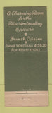 Matchbook Cover - Cafe de Paris Chicago IL WEAR 30 Stick
