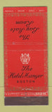 Matchbook Cover - Hotel Manger Boston MA Bay State Room 30 Stick