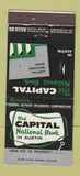 Matchbook Cover - Capital National Bank Austin TX 30 Stick